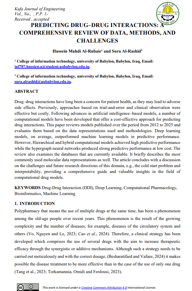 First page of Predicting Drug–Drug Interactions: A Comprehensive Review of Data, Methods, and Challenges