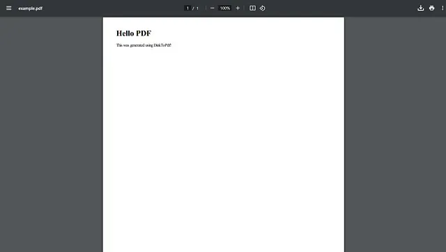 Output PDF